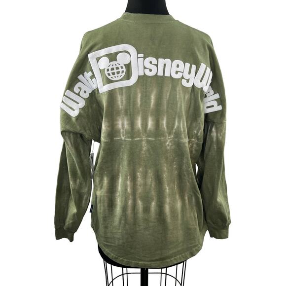 Disney Tops - NWT Spirit Jersey DISNEY Olive Green Cotton Long Sleeve Crewneck Top Size S